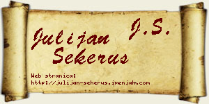 Julijan Sekeruš vizit kartica